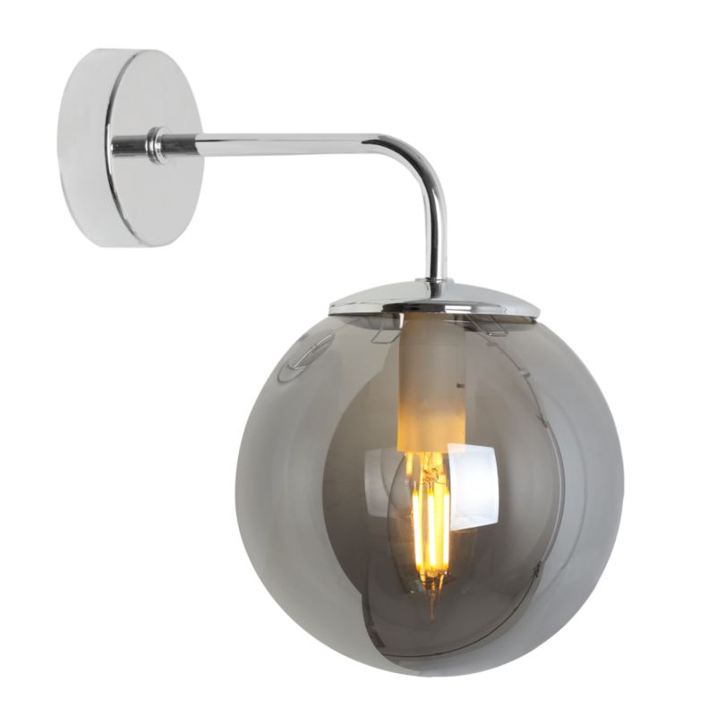 Lampa ścienna kinkiet Light Home LH Siena 1x E14 40W chrom klosz grafit 1szt.