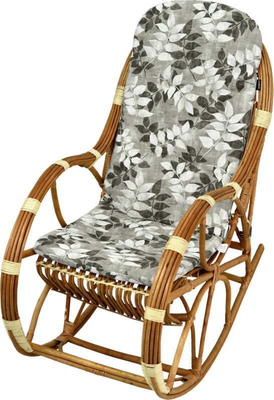 Poduszka na fotel bujany wiklinowy AMPO beżowy biały czarny 1 szt.