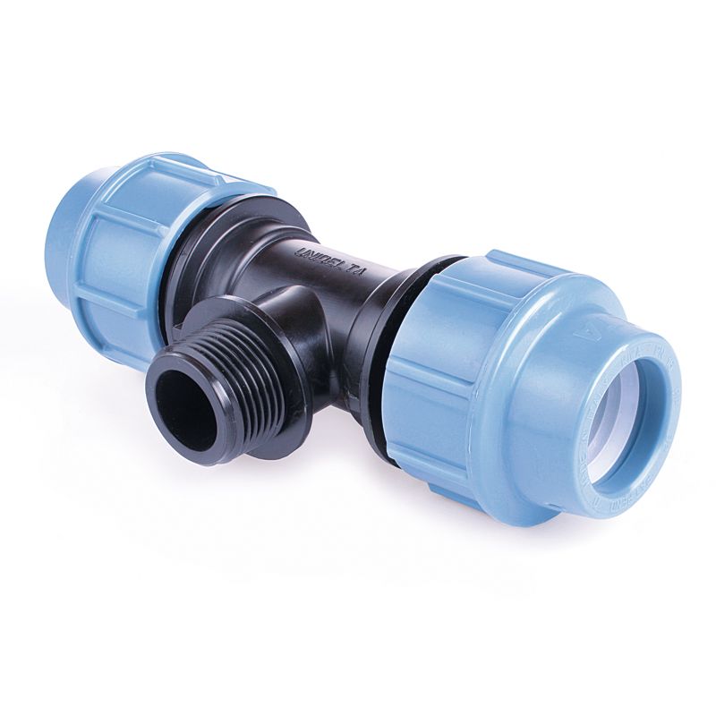 Trójnik PE Pipelife z gwintem zewnętrznym 25 mm x 3/4" x 25 mm