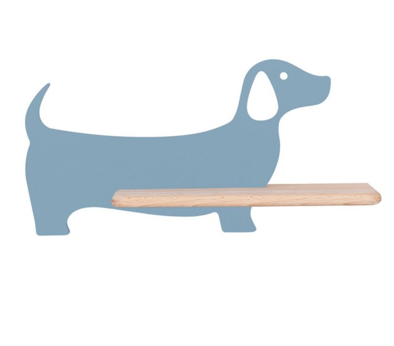 Kinkiet ścienny Candellux Dog niebiesko-jasne drewno LED 5W 4000K 250lm IP20 wym: 18,5 x 36,5 x 12 cm - 1 szt.