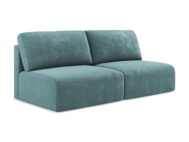 Sofa 3-osobowa z funkcją spania LaMiaSofa OSTIA z tkaniny szenilowej 216x102 cm jeans 1 szt.