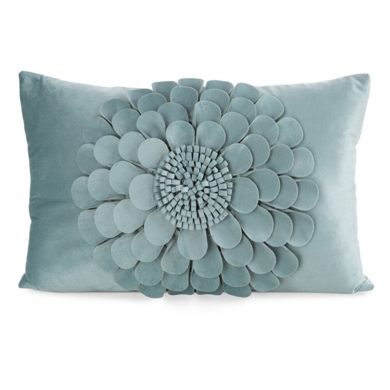 Poszewka Dekoracyjna Flores Eurofirany Miętowa Kwiat 3D 30X50 Cm 1 Szt.