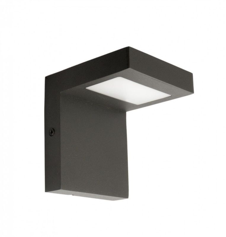 Kinkiet ścienny zewnętrzny SU-MA Karo ciemnoszary LED 10W 4000K 720lm IP54 wym: 11,5 x 10 x 11 cm aluminium - 1 szt.