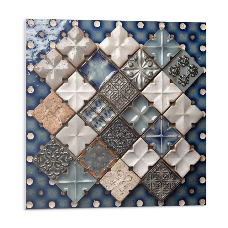 Kafelki samoprzylepne Wallfluent 50x50 cm Kaflowy motyw mozaiki 4 szt.