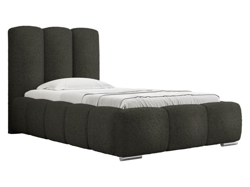 Łóżko tapicerowane MIRJAN 24 Wizko Boucle 90x200 grafitowy 1 szt.