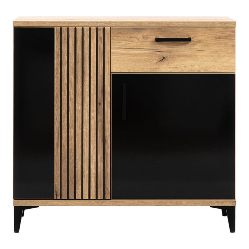 Komoda DYNAMO Mebel Elite Dąb Evoke z Szufladą i Lamelami 88,5 cm do Przedpokoju 1 szt