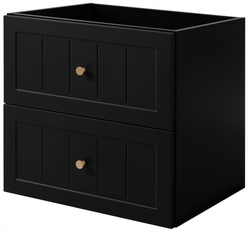 Szafka pod umywalkę Furnidea 60 cm z dwiema szufladami czarna GUSTO 1 szt.