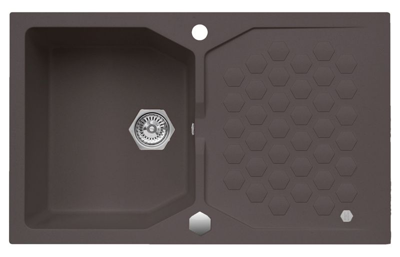 Zlewozmywak granitowy Alveus SENSUAL 30 kol. 03 chocolate (85x52) 1-komorowy 1szt