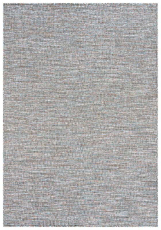Dywan wewnętrzny/zewnętrzny Veranda 6365A prostokąt Mazovia 80x 150 cm brązowy,niebieski motyw jednokolorowy krótki włos 1 szt.