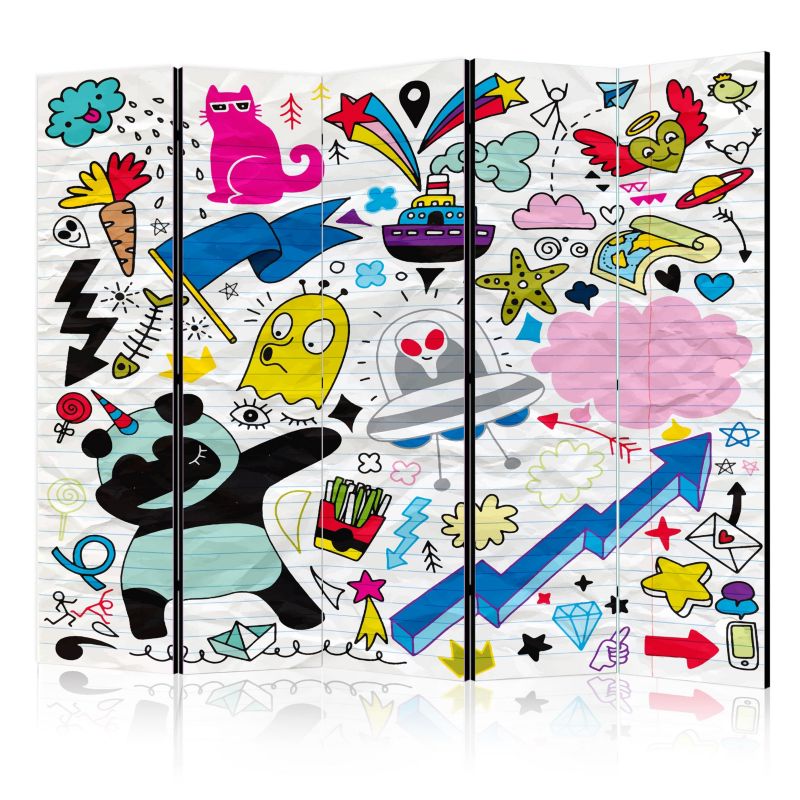 Parawan dwustronny Artgeist Dla dzieci 225x172 cm Dla dzieci 1 szt