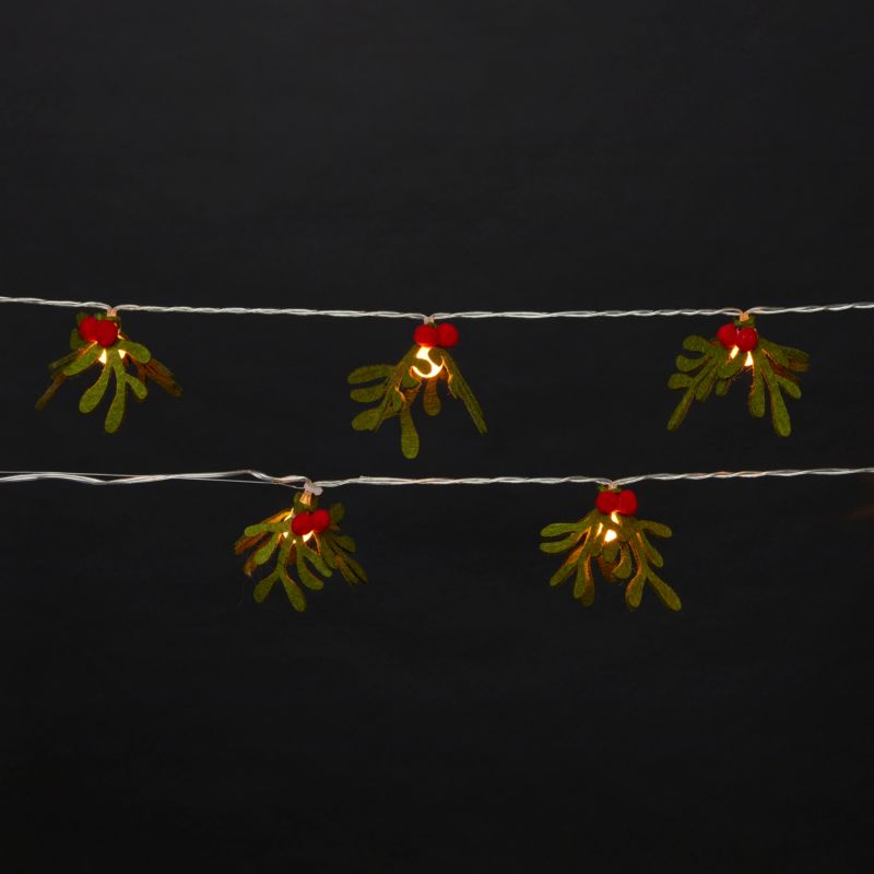 Lampki 10 LED na baterie jemioła