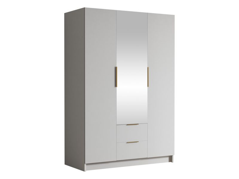 Szafa pokojowa z lustrem MIRJAN 24 Calwi II 150 biały + złoty 1 szt.