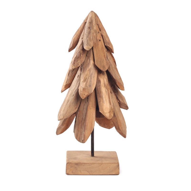 Choinka na pniu, Solis Decor by Aleksandra Sobota, drewno tekowe 38 cm, 1 szt.