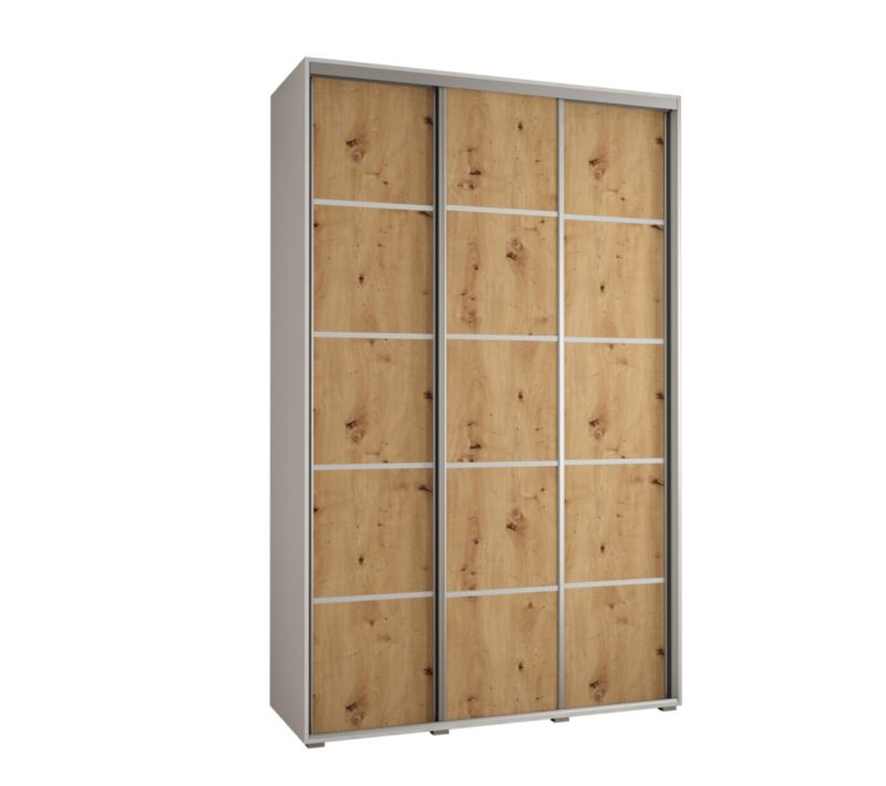 Szafa przesuwna Abiks DAVOS 4 wysoka szer.160cm gł.60cm biały/artisan/srebrny 1szt.