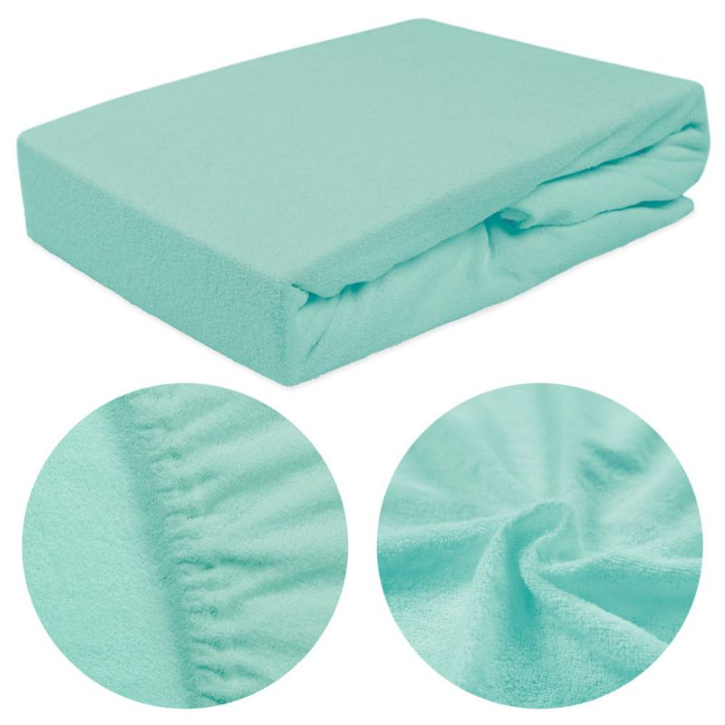 Prześcieradło frotte z gumką Darymex 140x200 kolor jasny turkus 1 szt.