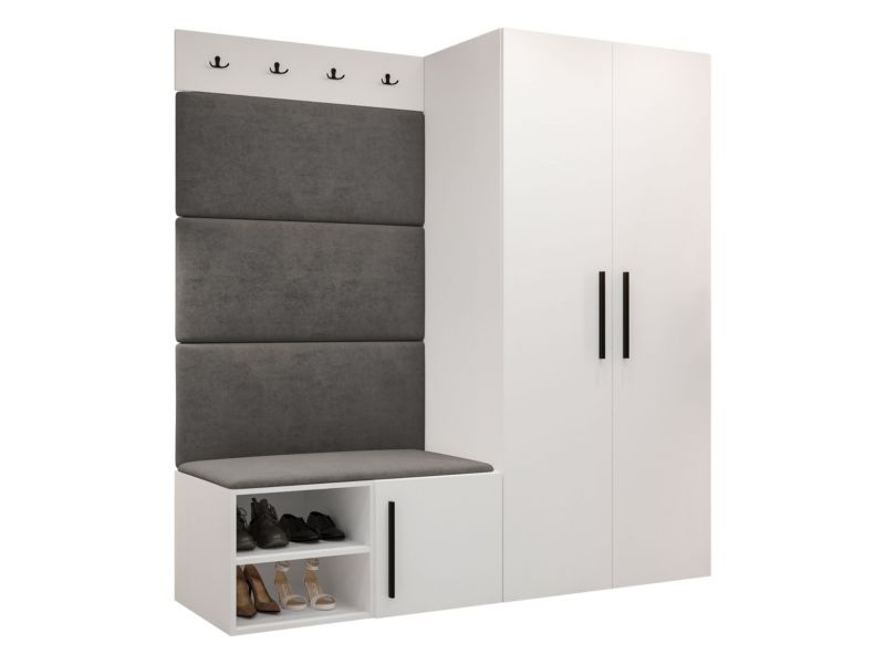 Garderoba MIRJAN 24 Medi I biały + szary 1 kpl.