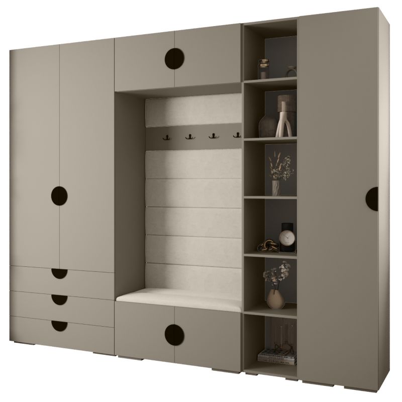 Garderoba do przedpokoju Abiks INOVA 4 Z11 kaszmir+czarny+manila02 1 szt.