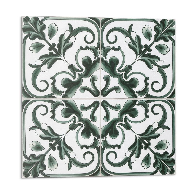 Kafelki samoprzylepne Wallfluent 50x50 cm Geometria roślinnych kwadratów 4 szt.