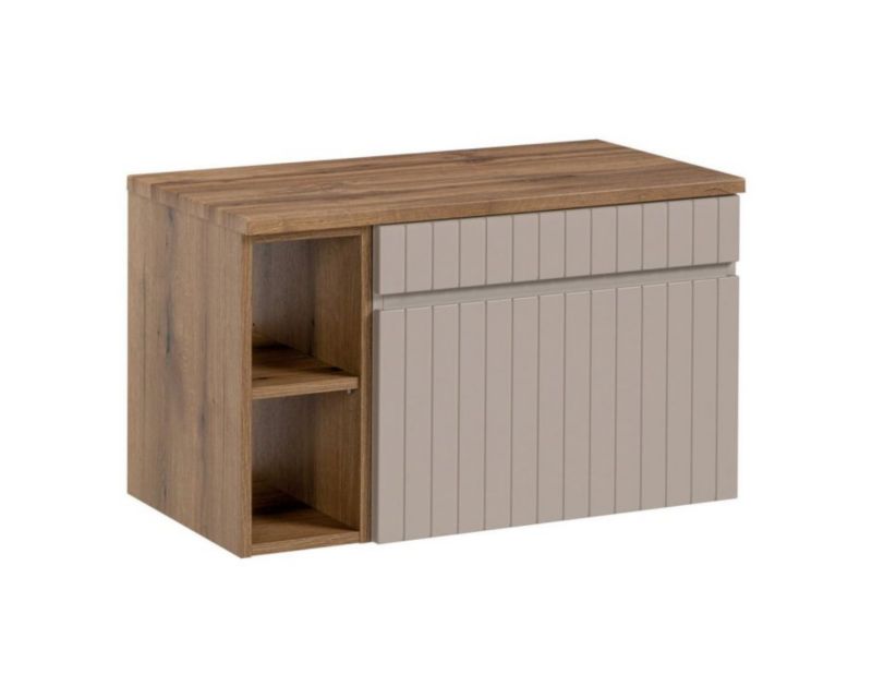 Szafka Comad pod umywalkę nablatową ICONIC CASHMERE zestaw 80 cm z blatem 1 szt