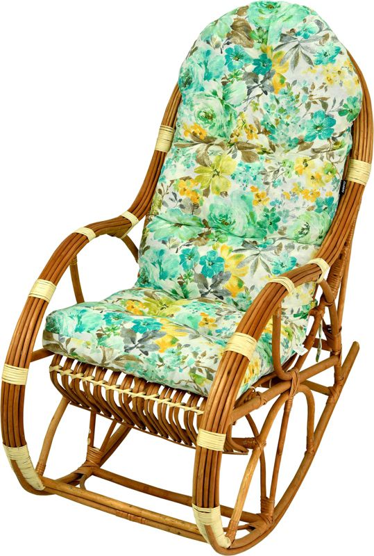 Poduszka na fotel bujany rattanowy AMPO zielony beżowy 1 szt.