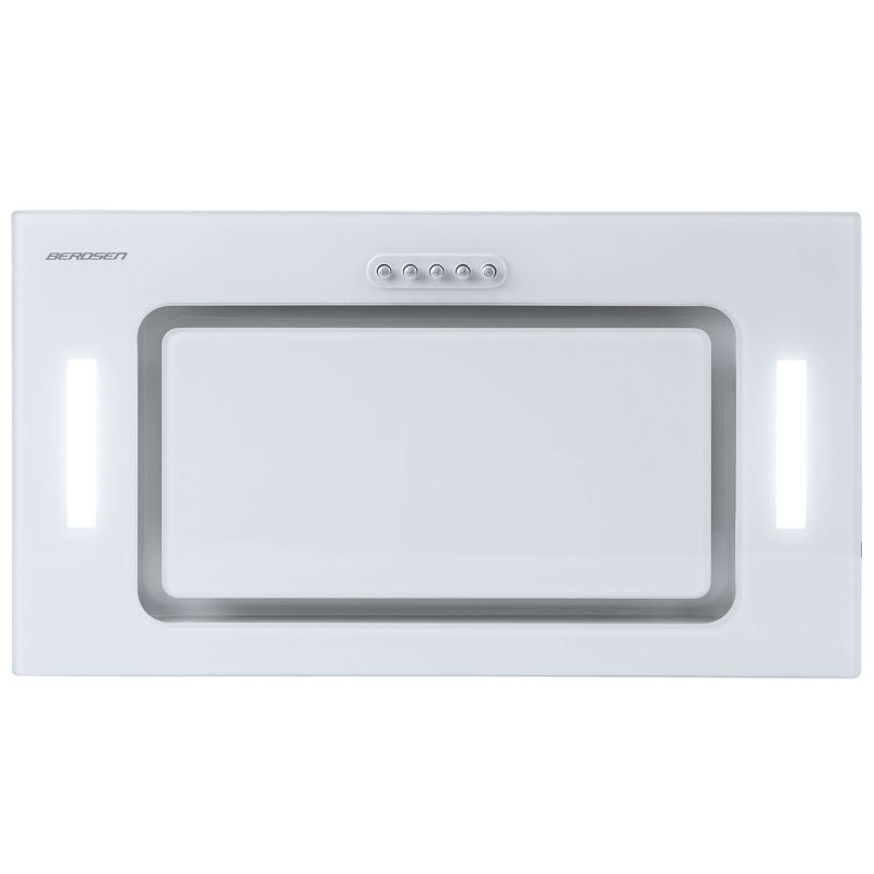 Okap kuchenny do zabudowy 52cm Berdsen podszafkowy LED + szkło biały 1szt.