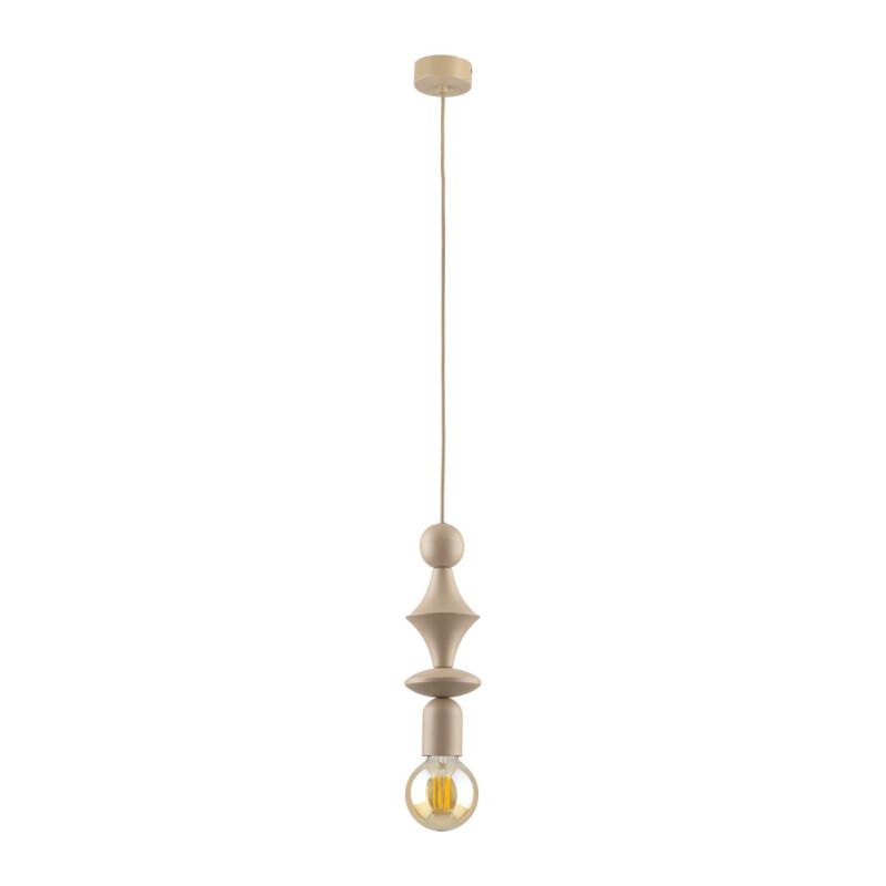 Lampa Wisząca Tk-Lighting Tower beżowe drewno - 1szt.