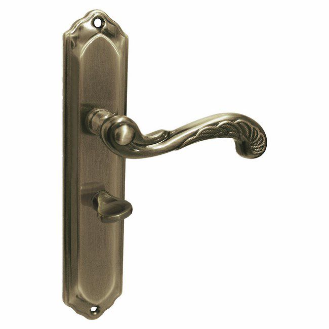 Klamka drzwiowa Kuchinox Retro długi szyld WC ZnAl