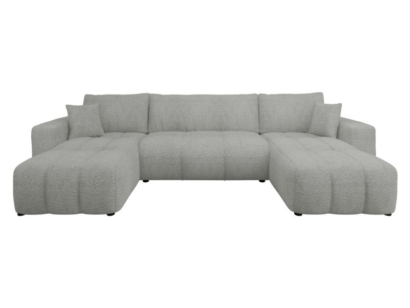 Narożnik z funkcją spania MIRJAN 24 Furyn U jasnoszara bukla 1 szt.