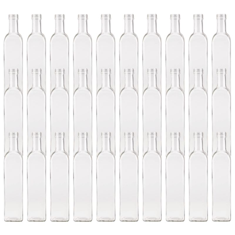 Butelki szklane MODO24 500 ml maraska kwadratowa na soki i oliwę fi 31 bez nakrętek 30 szt.