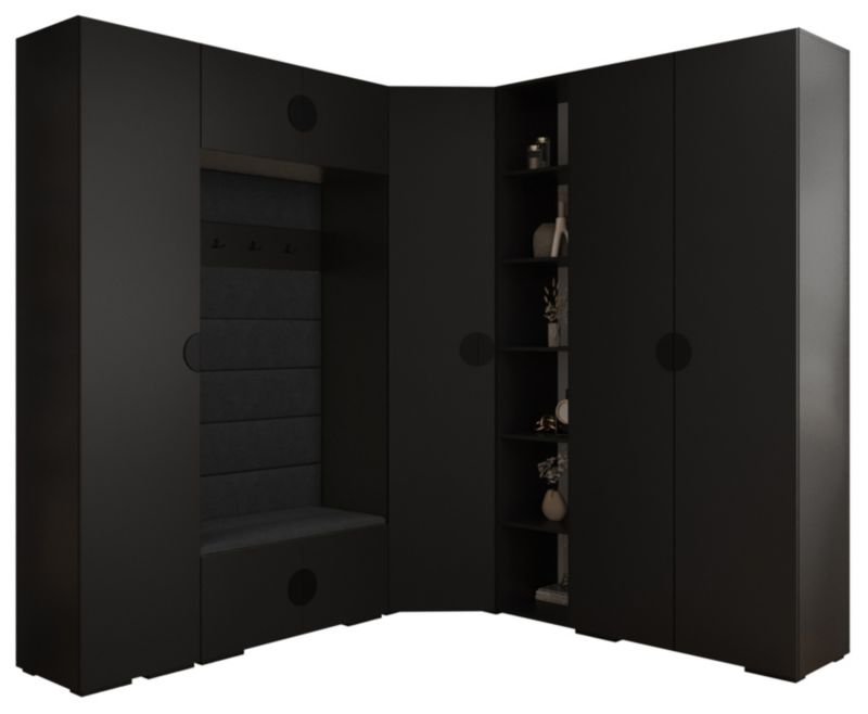 Garderoba do przedpokoju Abiks INOVA 4 Z2 czarny+czarny+manila18 1 szt.