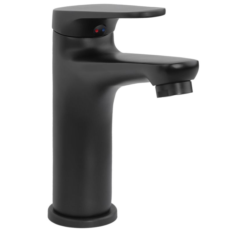 Bateria umywalkowa SONIA36 - YOKA HOME stojąca łazienkowa czarna mat loft - 1 szt.