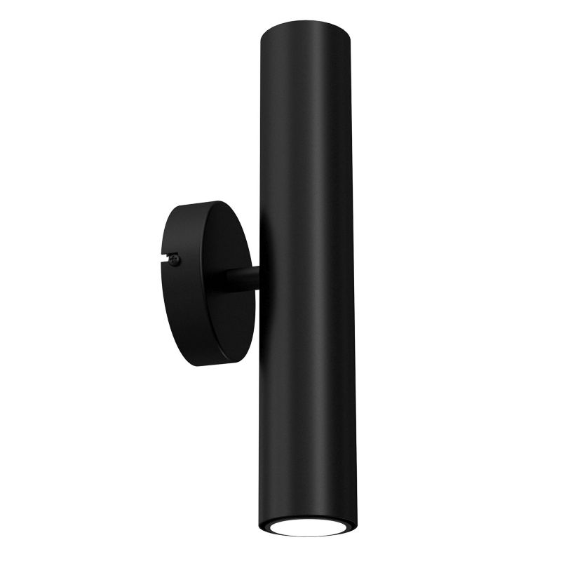 Kinkiet ścienny Luminex Raito czarny mat styl minimalistyczny 2 x GU10 x 8W IP20 wym: 30 x 8 x 10 cm - 1 szt.