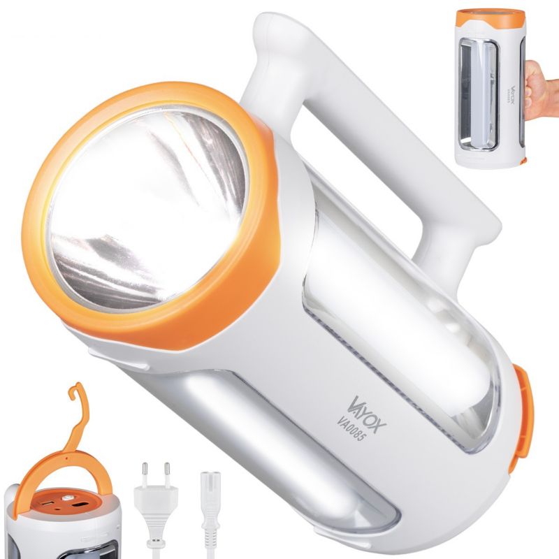 Latarka szperacz Vayox VA0085 akumulatorowa powerbank 230V 1 szt.