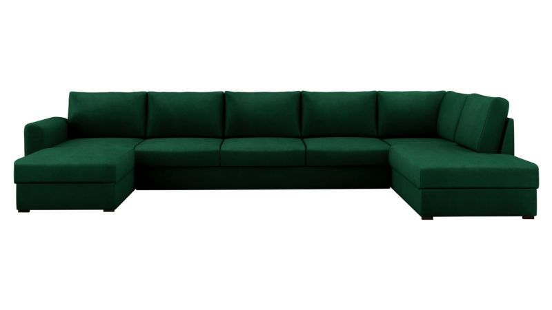 Narożnik z funkcją spania MIRJAN 24 Wilma Large Premium prawy butelkowa zieleń 1 szt.