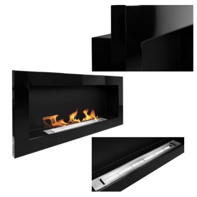 Biokominek BiokominkiGMT wiszący 900x400 czarny połysk 1SZT.