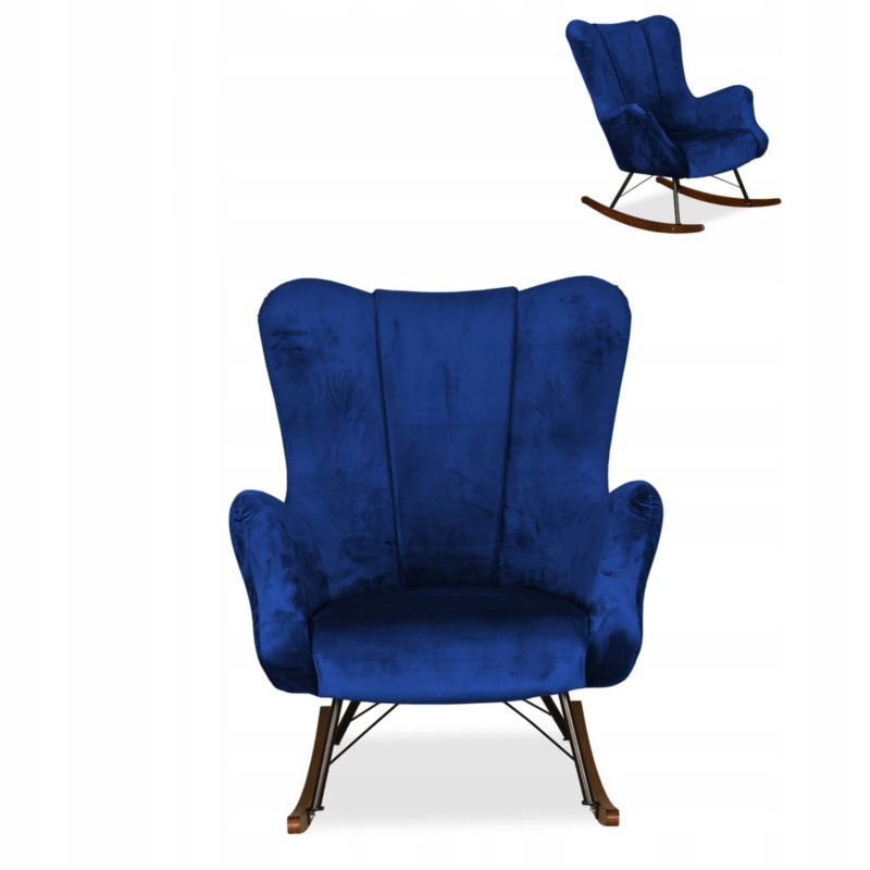 Fotel uszak do salonu bujany Family Meble Vika niebieski 1szt