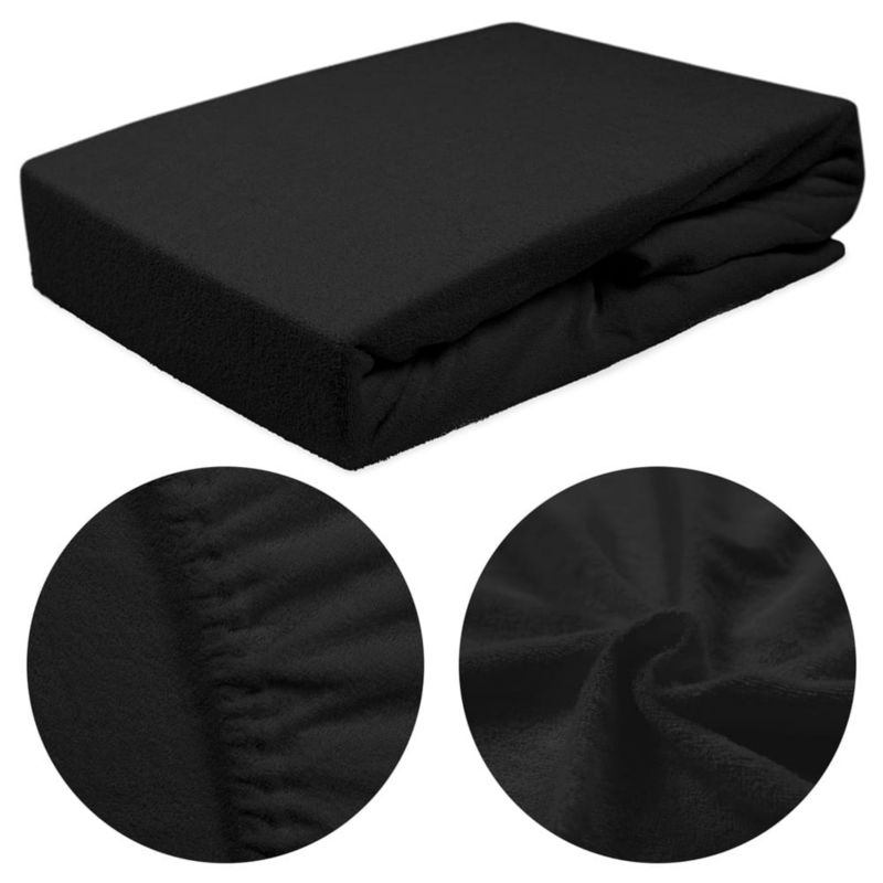 Prześcieradło frotte z gumką Darymex 160x200 kolor czarny 1 szt.