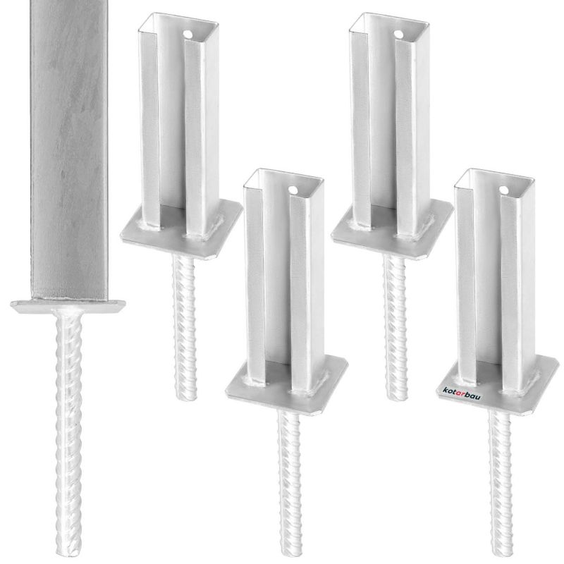 Podstawa słupa KOTARBAU do słupka panelowego do wmurowania 60x40 mm 4 szt.