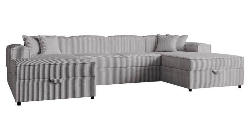 Narożnik z funkcją spania MIRJAN 24 Santos U Sztruks jasny szary 1 szt.