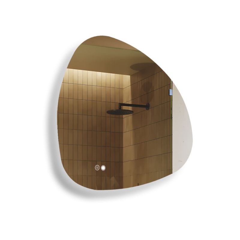 Lustro łazienkowe Artforma 84x84cm nieregularne LED Dual włącznik mata grzewcza EGG221 1szt.