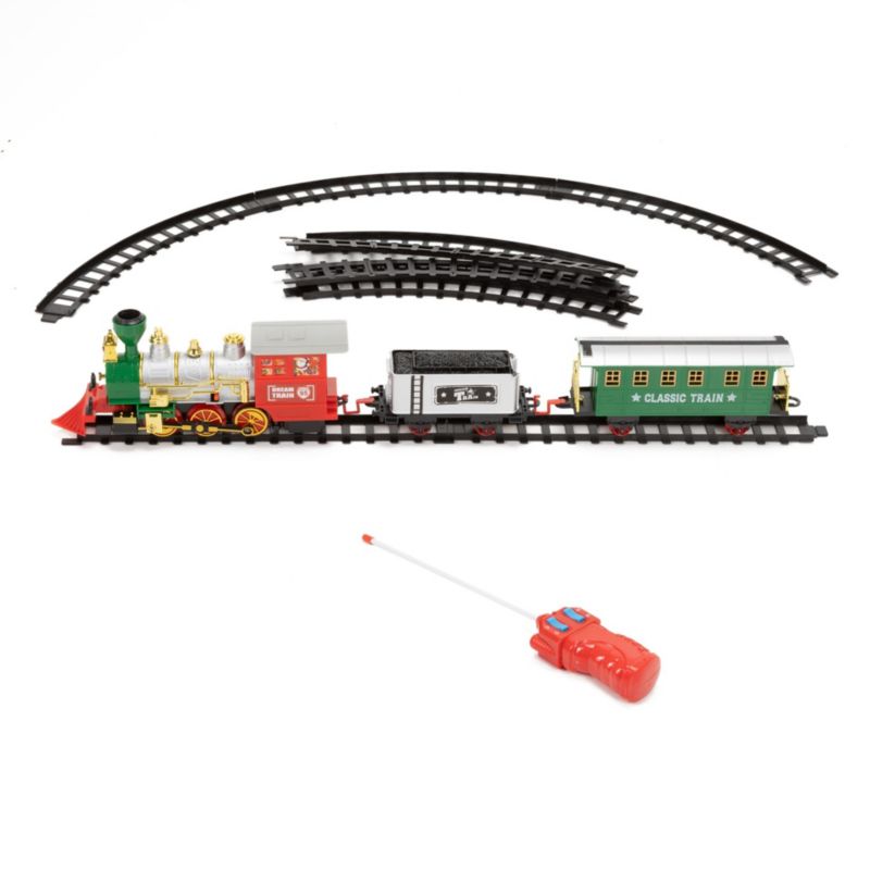 Pociąg z wagonami na baterie z efektem mgiełki i dźwiękami Springos lokomotywa zestaw kolejowy dla dzieci 1 szt.