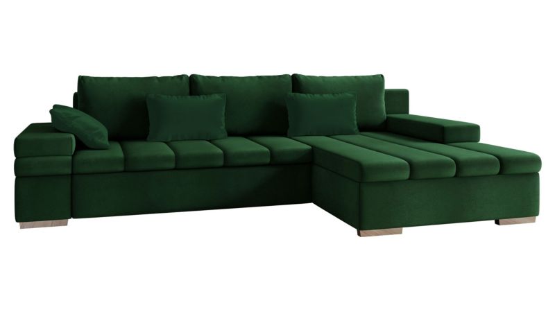 Narożnik z funkcją spania MIRJAN 24 Bangkok prawy butelkowa zieleń 1 szt.