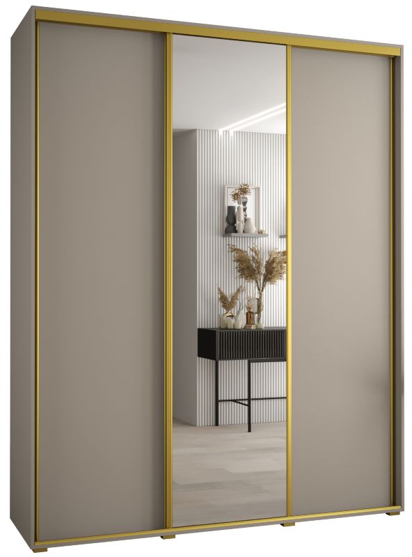 Szafa przesuwna Abiks 45 wysoka Dakota 3 190 kaszmir+kaszmir+złoty 1 szt