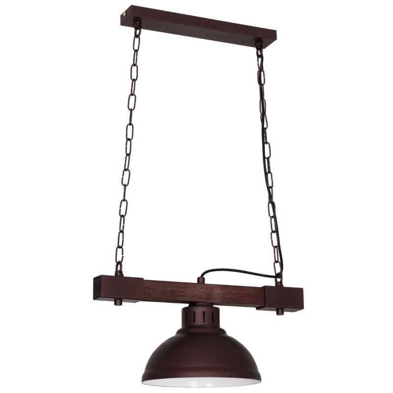 Lampa wisząca Luminex Hakon brązowa-ciemne drewno wym: 66 x 40 x 21 cm 1xE27 x 15W 1 szt.