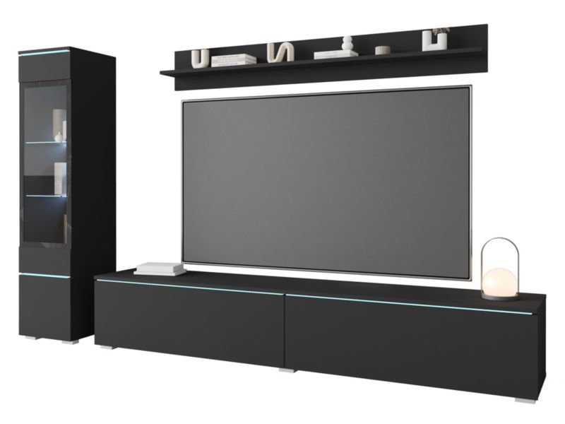 Meblościanka MINIO go for it VEVE 1 czarna z LED, 1 szt.