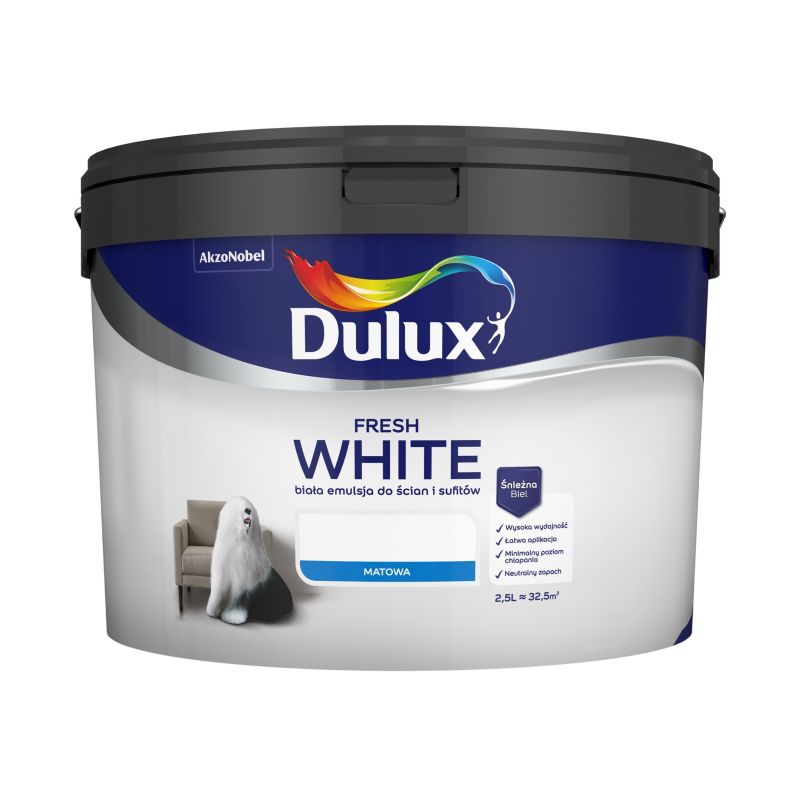 Farba Dulux Fresh White 2,5 l