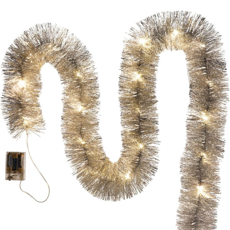 Łańcuch LED choinkowy JUMI srebrny na baterie świąteczny na choinkę 6 metrów 1 szt.