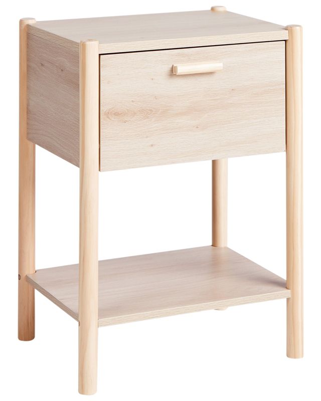 Szafka nocna 1 szuflada Holderville Jasnobrązowy 1 szt.