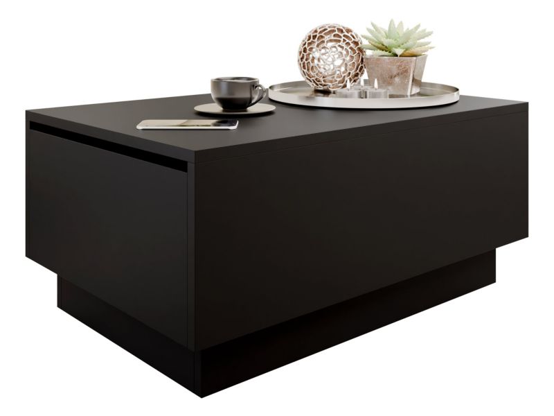 Stolik kawowy MIRJAN 24 ze schowkiem Moon 90x60 czarny 1 szt.