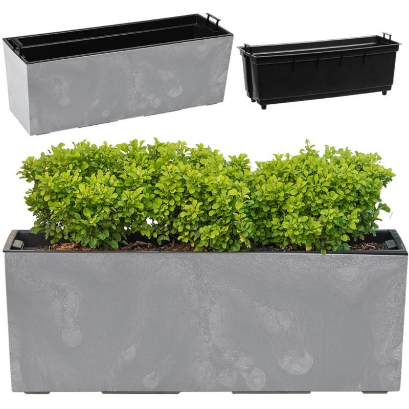 Kwietnik BEGONIA 190x560 ECO recycled - szary beton LA556-70 Lamela